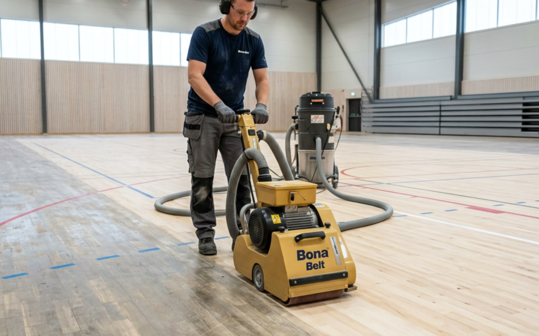 Refinishing Granwood & Timber Sports Floors in Gants Hill Commercial Halls