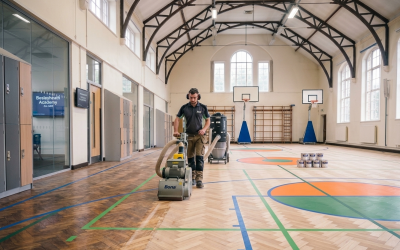 School Gym Floor Sanding in Gants Hill IG2